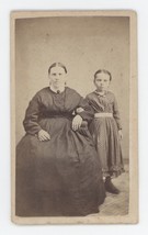 Antique CDV c1870s Lovely Affectionate Mother &amp; Daughter Lochman Allentown, PA - £7.47 GBP