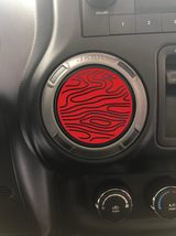 Topographic A/C Vent Vinyl Decal Sticker Compatible with and Fits Jeep Wrangler  - £11.94 GBP