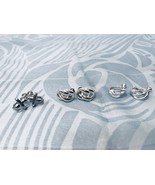 Napier &amp; Nine West Vintage Silver Tone Clip On Earrings W/Screw Backs 3 ... - $570.23 MXN