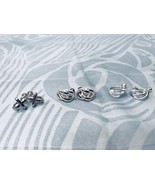 Napier &amp; Nine West Vintage Silver Tone Clip On Earrings W/Screw Backs 3 ... - £23.94 GBP