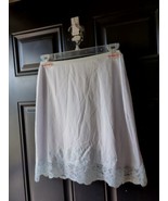 Vintage Half Slip Pale Blue Size Small Short 18&quot; Long with Wide Lace Bottom - £11.89 GBP