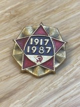 Vintage USSR 1917 1987 Lapel Pin Pinback KG JD - £7.73 GBP