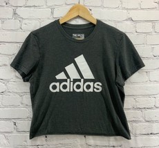 Adidas Go to Tee Crop T-Shirt Gray Womens Sz M Medium  - £9.34 GBP