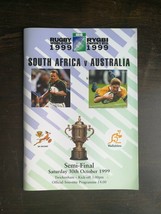 1999 October 30th Rugby World Cup South Africa vs Australia Semi-Final Program - £4.77 GBP