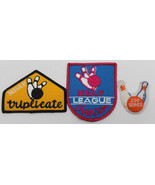 3x MBAP Bowling Badge Patch Triplicate 200 Series League Champion - £8.59 GBP