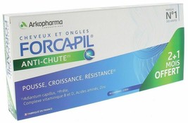 Arkopharma Forcapil Hair Activ 3x30 Caps = 90 Tablets HAIR LOSS 3X Month NEW BOX - £43.77 GBP
