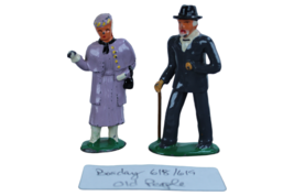 Barclay Lead Figures #618 Elderly Woman - #619 Elderly Man - Old Married... - £16.59 GBP