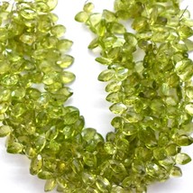 Natürlich Peridot 6-7mm Briolette Marquise Form Edelstein Perlen 8 &quot; Strand - £142.21 GBP