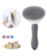 Pet Hair Remover Dog Cat Comb Grooming Massage Deshedding Self Cleaning ... - £6.66 GBP+