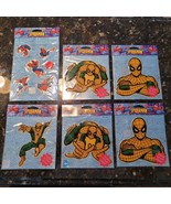 Spiderman 3D Quicksticks Glow In The Dark Puffy Stickers 5&quot; x 6&quot; Lot Of 6 - £39.30 GBP