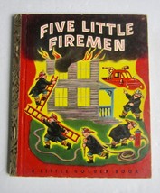 Five Little Firemen ~ Vintage Little Golden Book ~ Tibor Gergely ~ Childrens Hb - £12.38 GBP