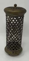 VINTAGE BRASS METAL FOOTED CANDLE HOLDER LAMP INCENSE MADE IN INDIA - $462.20 MXN