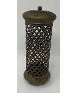 VINTAGE BRASS METAL FOOTED CANDLE HOLDER LAMP INCENSE MADE IN INDIA - $462.20 MXN