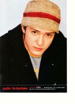 Justin Timberlake Nsync teen magazine pinup clippings 90&#39;s straw hat nic... - £1.20 GBP