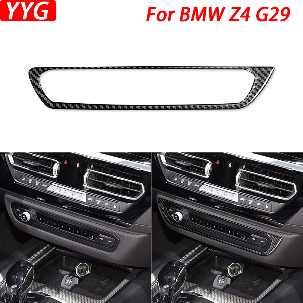 For BMW Z4 G29 2019-22 Real Carbon Fiber Central Dashboard Control Panel Trim - £16.54 GBP