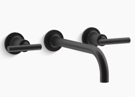 Kohler T14414-4-BL Purist Wall-Mount Bathroom Faucet Trim - Matte Black - £323.11 GBP