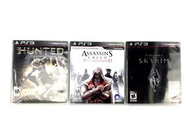 Lot of 3 Ps3 Playstation 3 Games Assasins Creed Brotherhood - Hunted - Skyrim - £18.67 GBP
