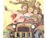 French Military Comic Vive La Class Les Gars! Mechanical DB Postcard P23 - $12.42