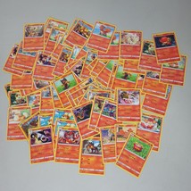 Fire Type Pokemon Cards Lot Of 69 Common, Uncommon Pokémon Cards - £10.98 GBP