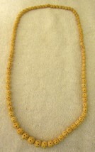 Rare Antique Hand Carved Bovine Necklace Early 1900s Graduated Beads 32&quot; - $3,744.54 MXN