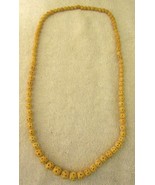 Rare Antique Hand Carved Bovine Necklace Early 1900s Graduated Beads 32&quot; - $3,744.54 MXN