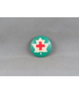 Vintage Red Cross Pin - Red Cross Canada Green Background - Metal Pin - $15.00