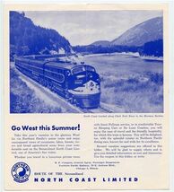 Northern Pacific Railway Trips West Brochure Teachers North Coast Limite... - $17.87