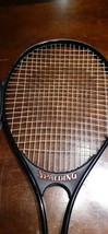 Rare Large Bow Frame Tennis Racquet Grip Spalding Racket w/Cover 43/8L - $20.99