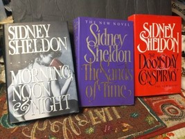 Lot of 3 Sidney Sheldon 1st Ed, HC,DJ Books The Doomsday , The Sands, Morning - £8.56 GBP