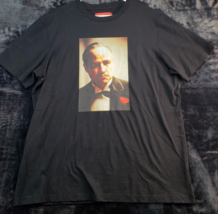 The Godfather Marlon Brando T Shirt Mens Size Large Black 100% Cotton Round Neck - $13.86