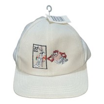 Light Beige Looney Tunes Taz Postal Stamp Bugs Bunny Snapback Adjustable... - $17.81