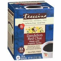 Teeccino Dandelion Tea – Red Chai – Rooibos Chai Herbal Tea | Organic Dandeli... - £10.28 GBP