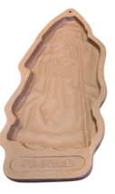 Longaberger Pottery St Nick Chocolate Cookie Mold Christmas Santa 1993 New 10 in - $11.06