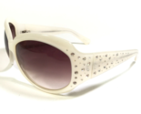 Oliver Peoples Sunglasses Isis Jeweled WP Shiny Ivory Wrap Frames with C... - £186.67 GBP