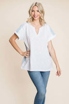 Cotton Bleu by Nu Lab Striped Contrast Short Sleeve T-Shirt - £20.83 GBP