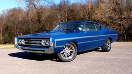 1969 Ford Torino GT blue | 24x36 inch poster | classic vintage car - £17.56 GBP