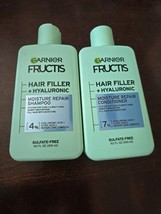 2 Pc Garnier Fructis Hair Filler + Hyaluronic Shampoo Conditioner 10.1 Oz (BN29) - £16.26 GBP