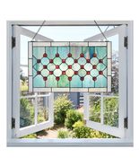 Fine Art Lighting Tiffany Style Ocean Gem Stained Glass Window Panel Han... - £99.14 GBP