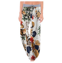 Women Camouflage Print Trousers Summer High Elastic Waist Wide Leg Loose... - £15.62 GBP