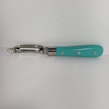 Potato Vegetable Euro Peeler Aqua Blue Stainless Blade MCM - $11.97