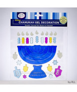 Menorah Chanukah Hanukkah Window Gel Cling Dreidel Star David Glow In Da... - $9.80 CAD