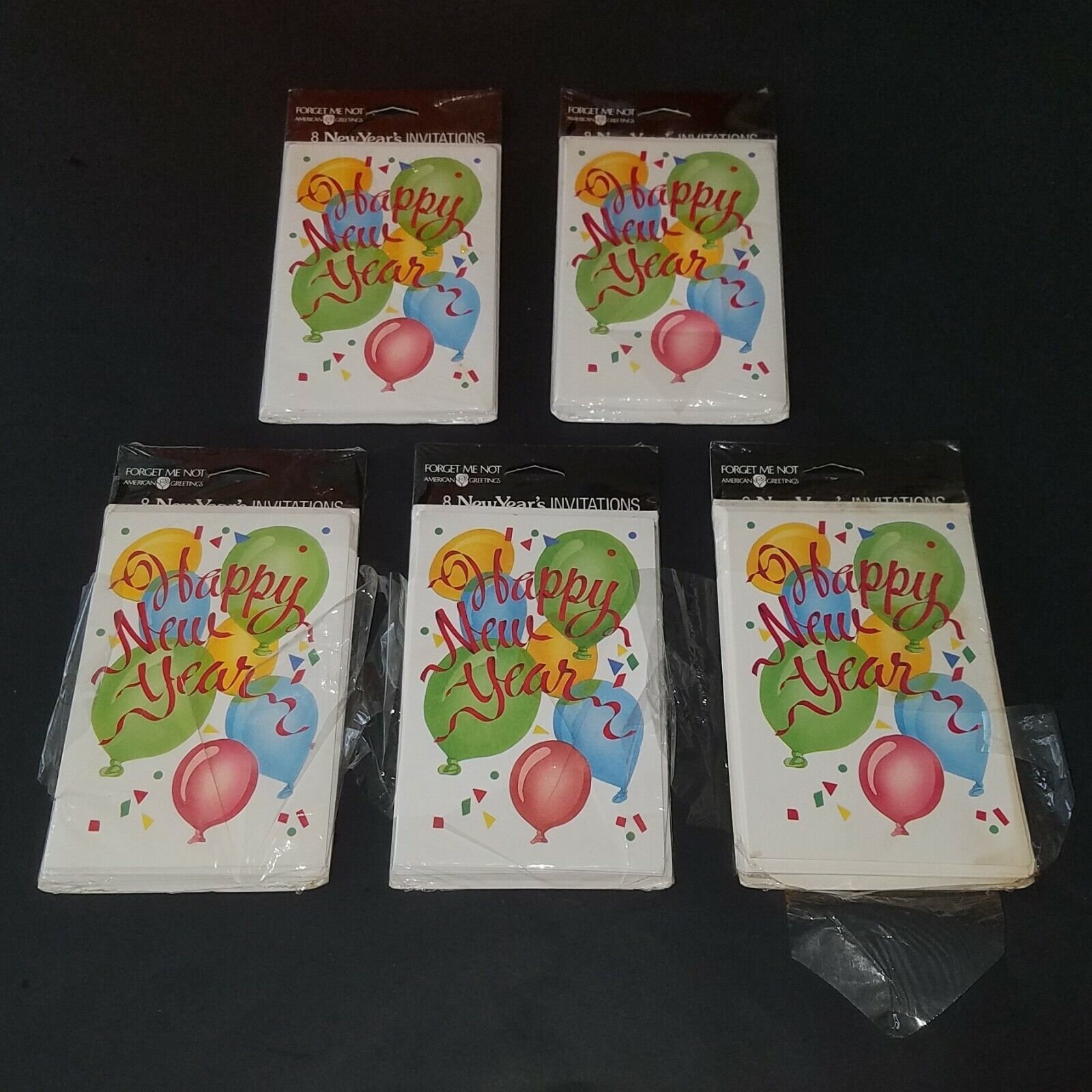 Primary image for AS IS VTG American Greetings Happy New Year Party Invitation Card Lot AS IS