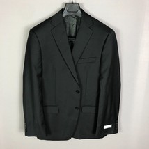 Calvin Klein Black Notch Lapel Wool Suit Jacket Size 40R - £46.86 GBP