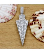 3Ct Round Cut Simulated Diamond Men&#39;s Cluster Pendant 14K White Gold Plated - €107,38 EUR