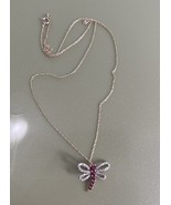 Vintage 10k Gold Dragonfly Pendant Necklace (18”) Diamonds Test as Real’ - $200.00