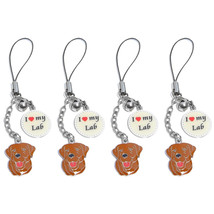 4 Charms Dark Brown LAB - with Loop for Bag, Purse, Keychain - 4of552291 - £7.80 GBP