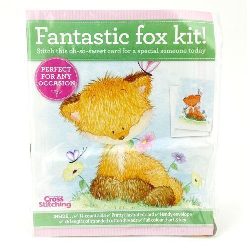 Primary image for Fantastic Fox Cross Stitch Greeting Card Kit Any Occasion The World of Magazine 
