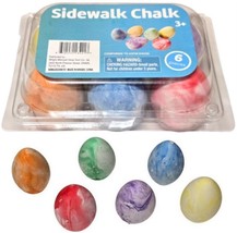 6 Pieces Multi-Colored Egg-Shaped Sidewalk Chalk (for ages 3+) New - $5.93