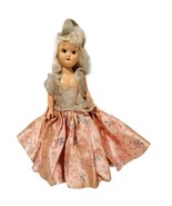 Toy Doll  Sleepy Eyes 7.5&quot; Fully Dressed Pink Dress White Blonde Hair - $9.46