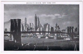 Postcard Brooklyn Bridge Skyline Of Lower Manhattan NYC New York - £2.31 GBP